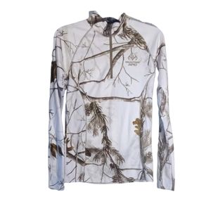 Women's M Realtree white camo long sleeve top